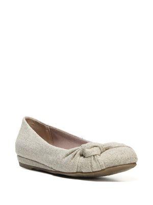 Fergalicious Sloane Linen Bow Ballet Flats