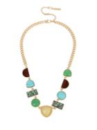 Kenneth Cole New York Rough Luxe Multi-stone Studded Necklace