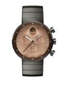 Movado Bold Edge Ionic-plated Steel Ray Textured Dial Bracelet Watch