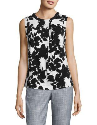 Karl Lagerfeld Suits Sleeveless Knit Foldover Top