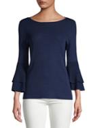 Anne Klein Double Flare-sleeve Blouse