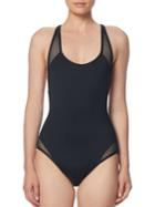 Carmen Marc Valvo Sporty Soul Cross Back One-piece Swimsuit