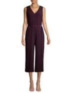 Michael Michael Kors Belted Dotted Jumpsuit