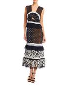 Nicole Miller Pollera Embroidered Dress