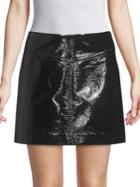 Highline Collective Faux Leather A-line Mini-skirt