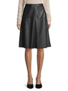 Willow & Clay Knee-length Faux Leather Skirt