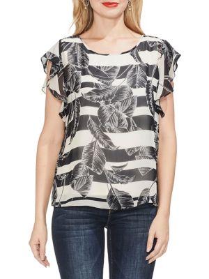 Vince Camuto Sunrise Bay Ruffle Sleeve Top