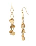 Kenneth Cole New York Shaky Pave Disc Linear Drop Earrings