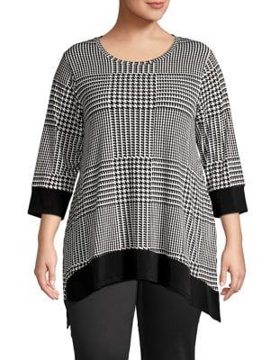 Calvin Klein Plus Houndstooth-print Top