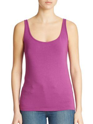 Lord & Taylor Plus Iconic Fit Slimming Scoopneck Tank