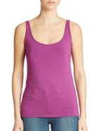 Lord & Taylor Plus Iconic Fit Slimming Scoopneck Tank
