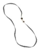 Miriam Haskell Faux Pearl And Safety Pin Long Necklace