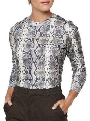 Vero Moda Snake-print Long-sleeve Top