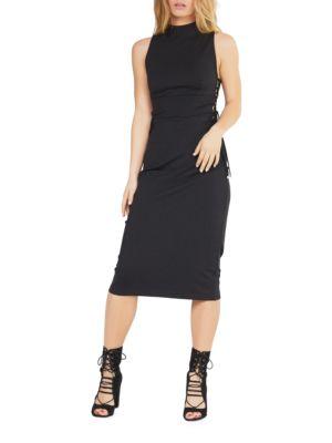 Kendall + Kylie Lace-up Midi Dress