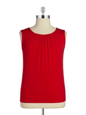 Calvin Klein Plus Pintuck Shell