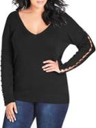 City Chic Plus Juniper Interlock Sweater