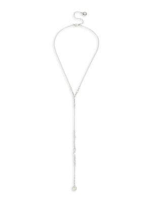 Bcbgeneration Peace Affirmation Silvertone Delicate Y Necklace