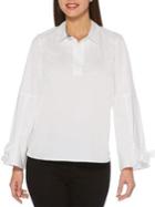 Rafaella Long-sleeve Poplin Top