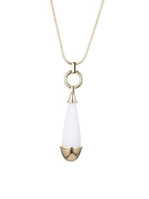 Trina By Trina Turk Vintage Moment Carved Teardrop Pendant Necklace