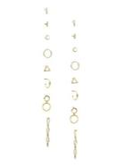 Noir 16-piece Geometric Assorted Earrings Set