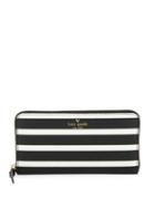 Kate Spade New York Stripe Michele Continental Faux Leather Wallet