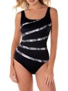Longitude Flash Dance Striped 1-piece Swimsuit
