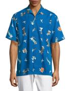 Tommy Bahama Tiki Harbor Raw Silk Casual Button-down Shirt