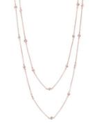 Crislu Classic Pave Sterling Silver Chain Bezel Necklace