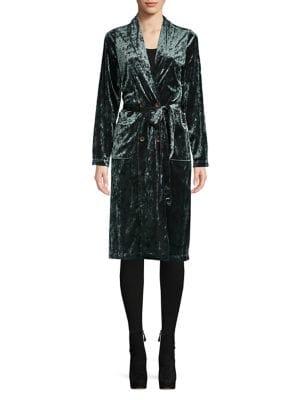 Caara Velvet Wrap Coat