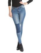 La La Anthony Whiskered Mid-rise Skinny Jeans