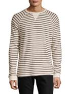 Lucky Brand Striped Slub Thermal Raglan Top