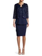 Alex Evenings Jacket And Shift Dress 2-piece Set