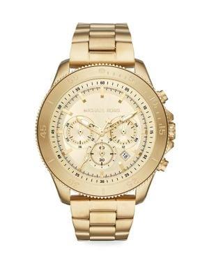 Michael Kors Theroux Chronograph Gold-tone Stainless Steel Watch