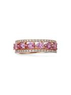 Marco Moore 14k Rose Gold, Pink Sapphire & 0.36 Tcw Diamond Ring