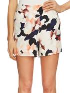 1.state Flat Front Abstract-print Shorts