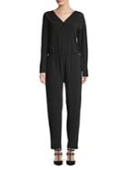 H Halston Delta Lace-inset Jumpsuit