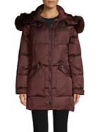 1 Madison Fox Fur Trimmed Puffer Jacket