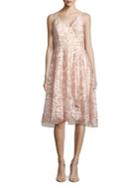 Xscape Lace Overlay A-line Dress
