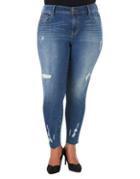 Melissa Mccarthy Seven7 Plus Plus Distressed Skinny Jeans