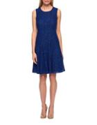 Tommy Hilfiger Corded Paisley Lace Fit-and-flare Dress