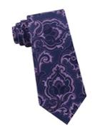 Michael Kors Intricate Outlined Paisley Printed Silk Tie