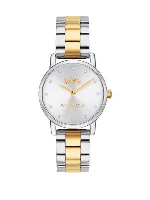 Coach Grand Two-tone Stainless Steel Bracelet Watch