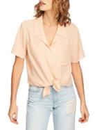 1.state Tie-front Buttoned Blouse