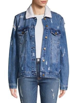 Design Lab Sherpa Lined Denim Jacket