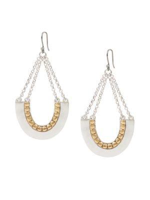 Lucky Brand Modern Opulence Two-tone Chain Drop Earrings