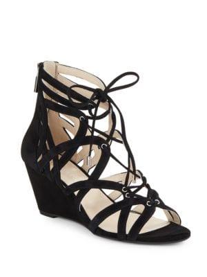 Kenneth Cole New York Dylan Suede Cage Wedge Sandals