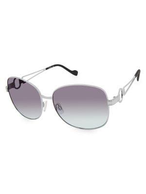 Jessica Simpson 62mm Gradient Aviator Sunglasses