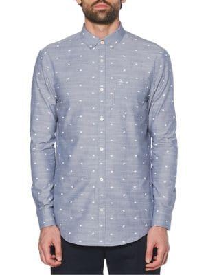 Original Penguin Heritage-fit Printed Chambray Shirt