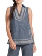 Trina Turk Found In Translation Pleasanton Denim Top