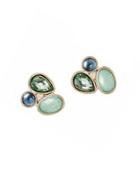 Lonna & Lilly Green Stone Cluster Earrings